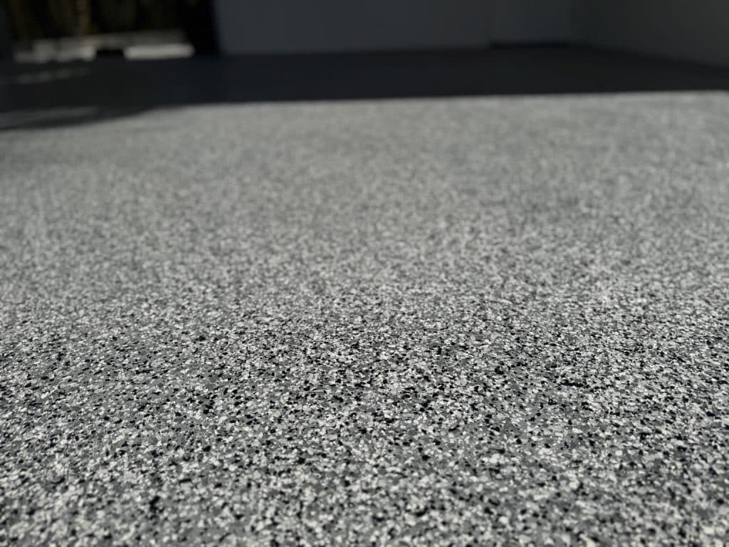 Completed seamless epoxy floor — after